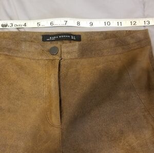 Zara tan brown suede skinny pants